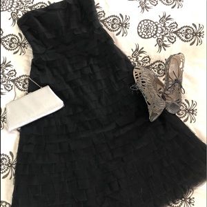 BCBG MAX AZRIA Black Tulle Dress